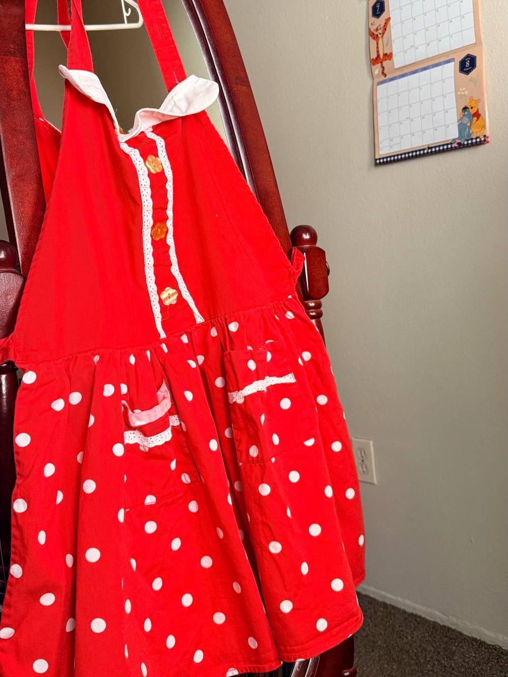 Disney Red Polka Dot Skirted Bottoms with White Trim